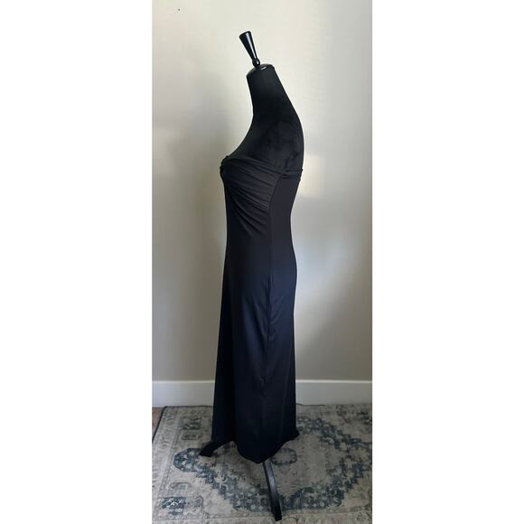 NWT HOUSE OF HARLOW 1960 Strapless Twist Front Jersey Black Midi Dress Size M - Picture 3 of 9